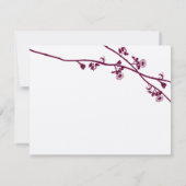 Zweige der Blume Plum Wild Wedding RSVP Karte (Rückseite)
