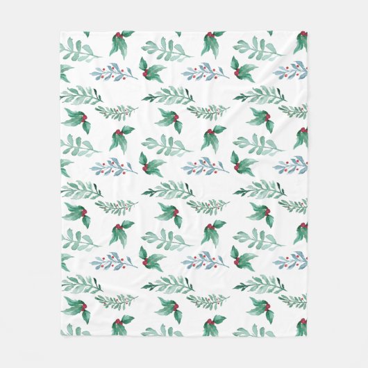 Zweige der Heiligbeeren im Winter Fleecedecke (Vorderseite)