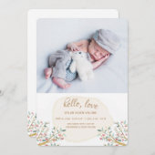 Zweige der Liebe Foto Geburtsankündigung Ankündigung (Vorne/Hinten)