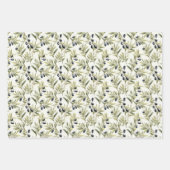 Zweige der Oliven-Pflanze: Naturlich Inspiriertes  Geschenkpapier Set (Vorderseite 3)