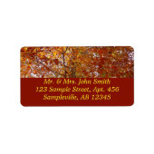 Zweige der Orangen Blätter Herbstnatur Adressaufkleber (Vorne)