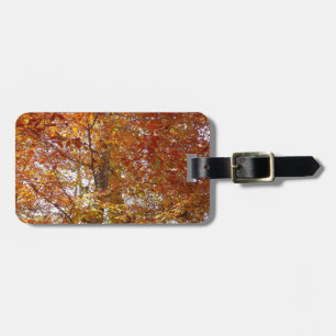 Zweige der Orangen Blätter Herbstnatur Gepäckanhänger