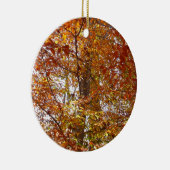 Zweige der Orangen Blätter Herbstnatur Keramik Ornament (Rechts)