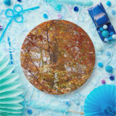 Zweige der Orangen Blätter Herbstnatur Pappteller (Party)