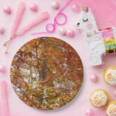 Zweige der Orangen Blätter Herbstnatur Pappteller (Party)