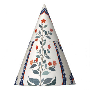 Zweige der orientalischen Blume: Kalamkari Indiane Partyhütchen