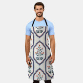 Zweige der orientalischen Blume: Kalamkari Indiane Schürze (Getragen)