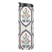 Zweige der orientalischen Blume: Kalamkari Indiane Thermosbecher (Nach rechts gedreht)