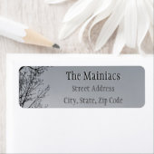 Zweige der schwarzen Silhouette Graue Rücksendeadr (Insitu)