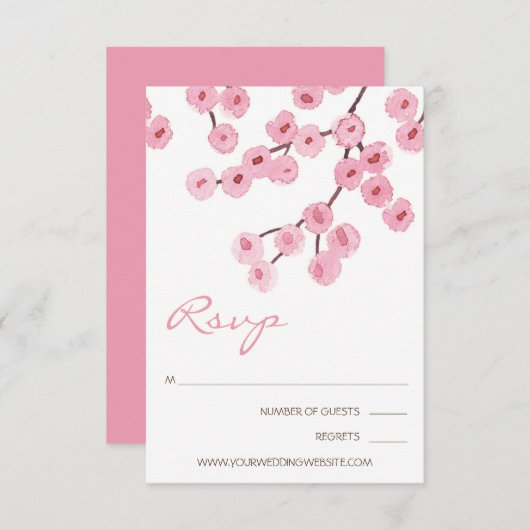 Zweige der Wasserfarbenkirche RSVP Karte (Vorne/Hinten)