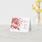 Zweige des Roten Glitzer Zeitgenössische Weihnacht Karte (Gelbe Blume)