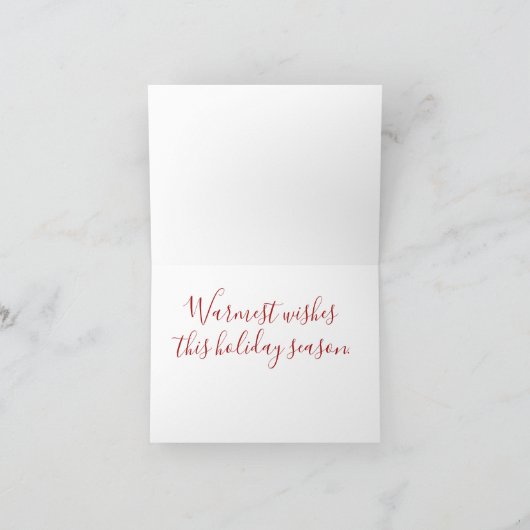 Zweige des Roten Glitzer Zeitgenössische Weihnacht Karte (Innenseite)