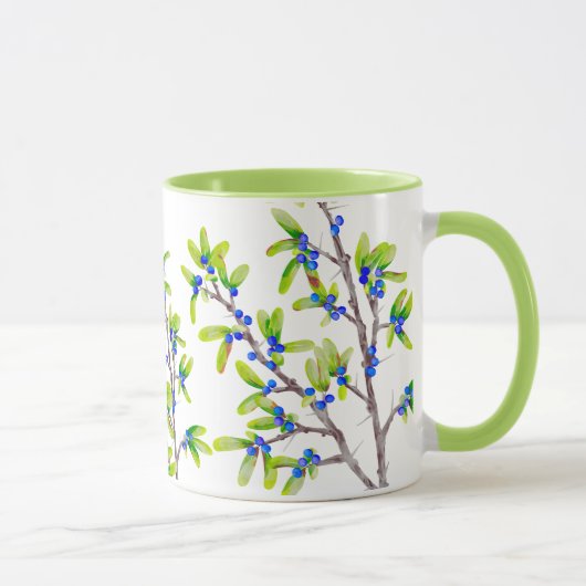 Zweige des Schwarzdorns Tasse (Rechts)
