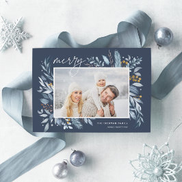 Zweige | Elegantes Foto Feiertagskarte