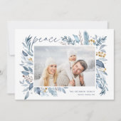 Zweige | Elegantes Foto Feiertagskarte (Vorderseite)