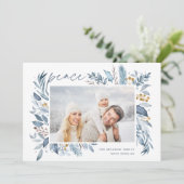 Zweige | Elegantes Foto Feiertagskarte (Stehend Vorderseite)