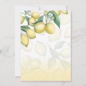 Zweige Lemon Weiß & Gelb Land Rustikal Einladung (Rückseite)