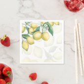 Zweige Lemon Weiß & Gelb Land Rustikales Party Serviette (Beispiel)