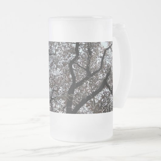 Zweige Mattglas Bierglas (VorderseiteRechts)