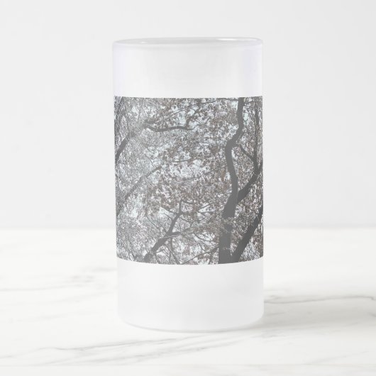 Zweige Mattglas Bierglas (Mittel)