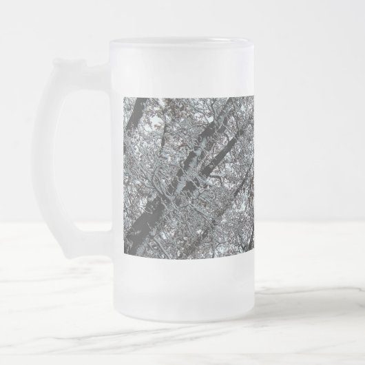 Zweige Mattglas Bierglas (Links)