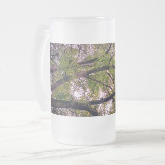 Zweige Mattglas Bierglas (Vorderseite Links)