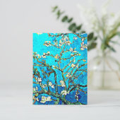 Zweige mit Mandelblüten Postkarte (Stehend Vorderseite)