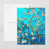 Zweige mit Mandelblüten Postkarte (Vorne/Hinten)