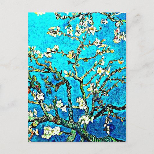Zweige mit Mandelblüten Postkarte (Vorderseite)