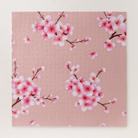 Zweige mit rosa Kirschblüten Muster Puzzle (Vertikal)
