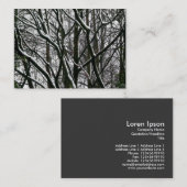 Zweige mit Schnee, Mini-Foto Visitenkarte (Vorne/Hinten)