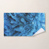 Zweige mit Schnee- und Frostkristallen bedeckt Badhandtuch Set (Handtuch)