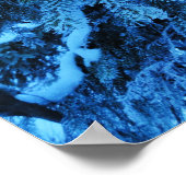 Zweige mit Schnee- und Frostkristallen bedeckt Poster (Ecke)