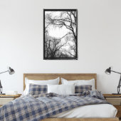 Zweige mit schwarzem und weißem Wildbaum - Canvas Leinwanddruck (Insitu (Schlafzimmer))