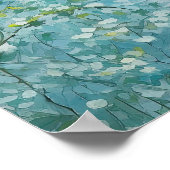 Zweige mit winzigen weißen Blume Poster (Ecke)