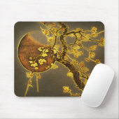 Zweige Moon und Golden Pflaumen Mouse Pad Mousepad (Mit Mouse)