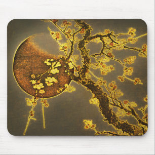 Zweige Moon und Golden Pflaumen Mouse Pad Mousepad