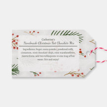 Zweige und Beeren Weihnachtliche Heiße Schokoladen