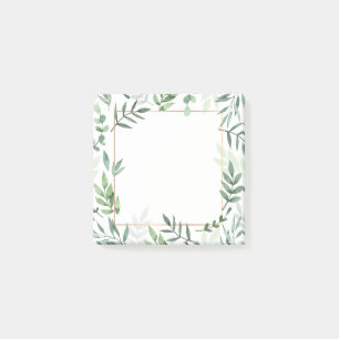Zweige und Blätter Gerahmt Post-it Klebezettel