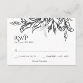 Zweige und Blätter mit Monogramm-UAWG Begleitkarte (Vorderseite)