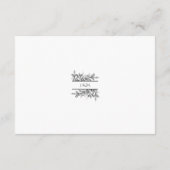 Zweige und Blätter mit Monogramm-UAWG Begleitkarte (Rückseite)