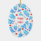 Zweige und Blume der Aquarellbilder Osterzeit Keramik Ornament (Vorne)