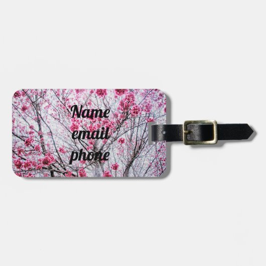 Zweige und Blüten eines Kirchenbaumes Gepäckanhänger (Vorderseite horizontal)