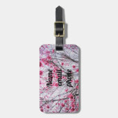 Zweige und Blüten eines Kirchenbaumes Gepäckanhänger (Vorderseite vertikal)