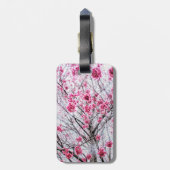 Zweige und Blüten eines Kirchenbaumes Gepäckanhänger (Rückseite vertikal)