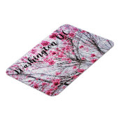 Zweige und Blüten eines Kirchenbaumes Magnet (Linke Seite)