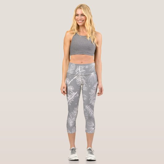 Zweige und Kiefernholz 4 Capri Leggings (Vorderseite)