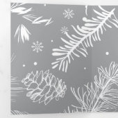 Zweige und Kiefernholz 4 Dreifach Gefaltete Urlaubskarte (Innen Erste Seite)