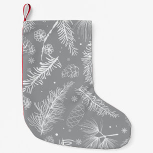 Zweige und Kiefernholz 4 Kleiner Weihnachtsstrumpf