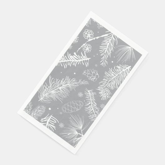 Zweige und Kiefernholz 4 Serviette (Ecke)